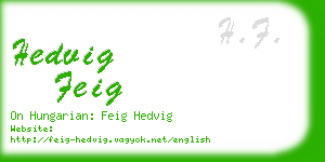 hedvig feig business card